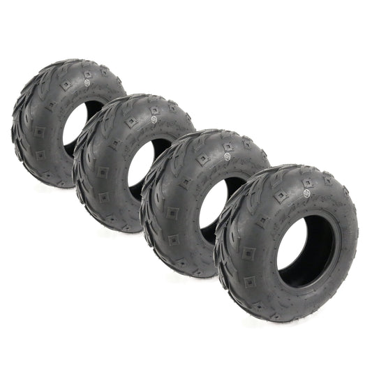 The ROP Shop | 4-Pack - Tires 145/70-6 with 6mm Tread for Coleman Powersports CC100x Mini Bike