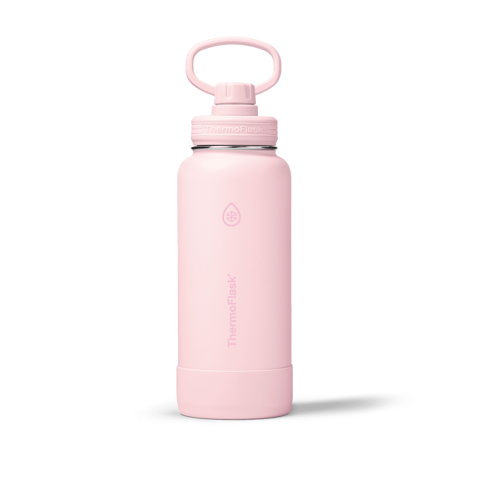 ThermoFlask Classics Insulated Stainless Steel Water Bottle with Leakproof Spout Lid, 32 oz, Blush
