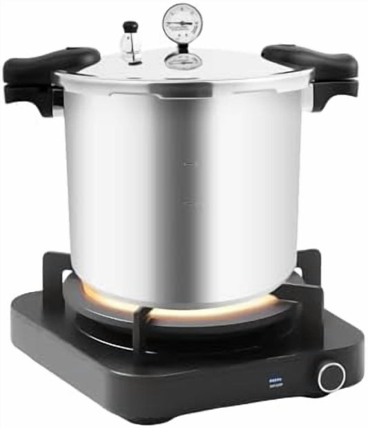 Thickened Stainless Steel Pressure Cooker (22L/23qt) Cookware Pressure Canner Rice Cooker With Spring Valve Safeguard Devices Gas Stoves Cooker Explosion-Proof Top Instant Fast Cooking
