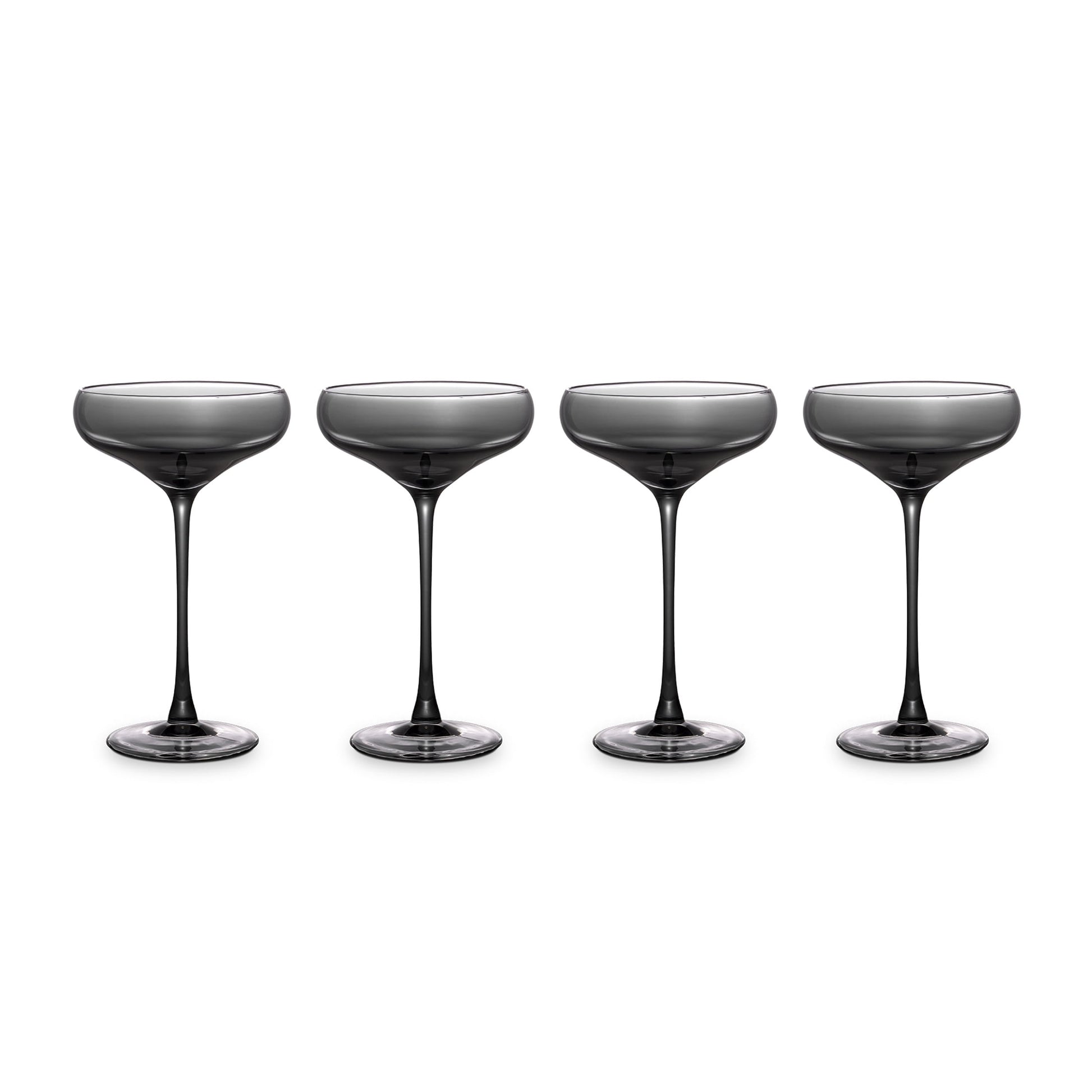 Thyme & Table 10 fl oz Iridescent Smoke Sphere Coupe Cocktail Glasses, Set of 4