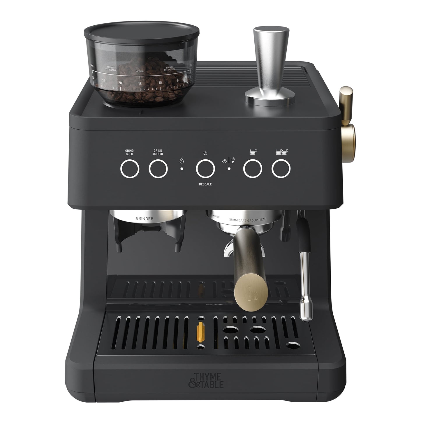 Thyme & Table Barista Grade Espresso Machine, Slate Grey