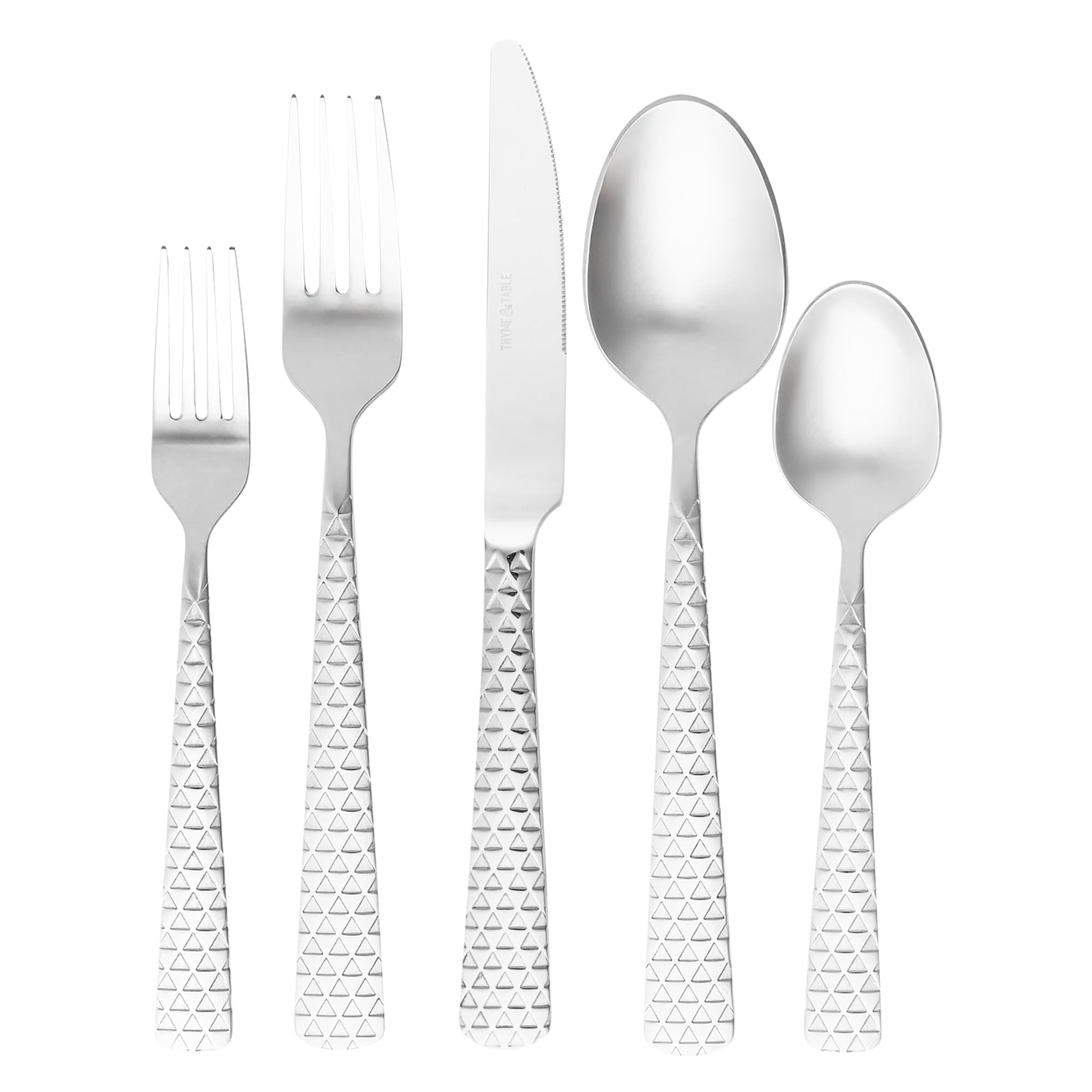 Thyme & Table Medallion 20-Piece Stainless Steel Flatware Set, Service for 4