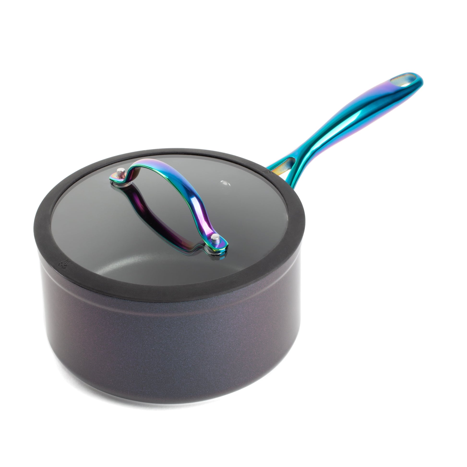 Thyme & Table 2.5 QT  Non-Stick Sauce Pan with Glass Lid - Rainbow,  Signature Collection