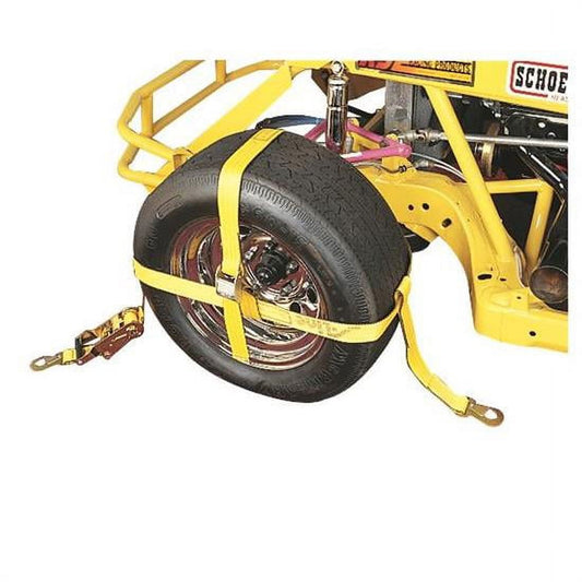Tire Bonnet Wheel Tie Down Trailer Ratchet Strap, Blue