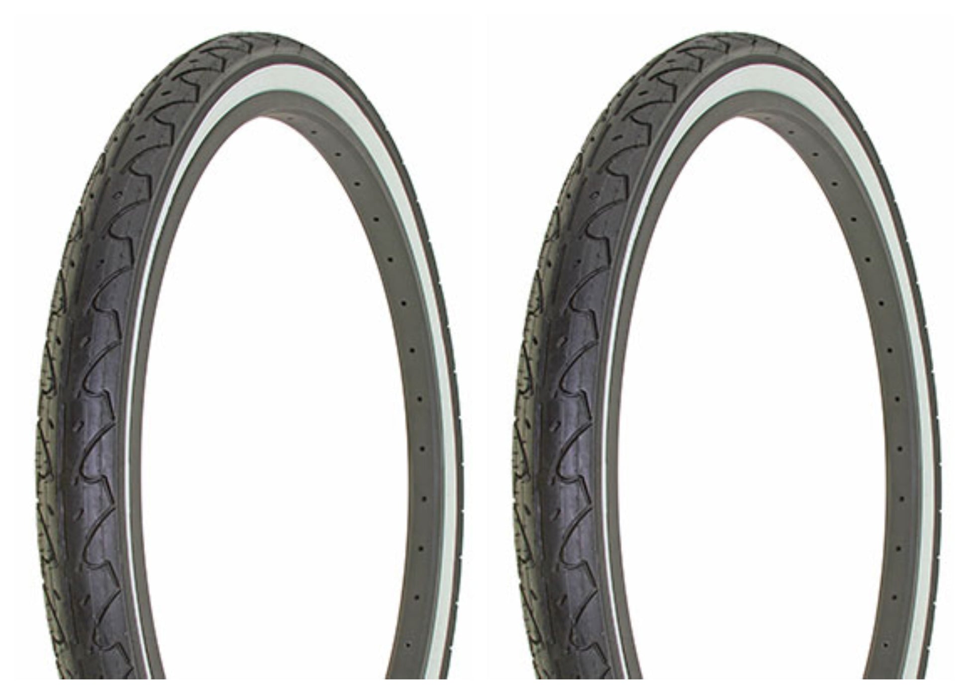Tire set. 2 Tires. Two Tires Duro 26" x 1.95" Black/White Side Wall HF-105.