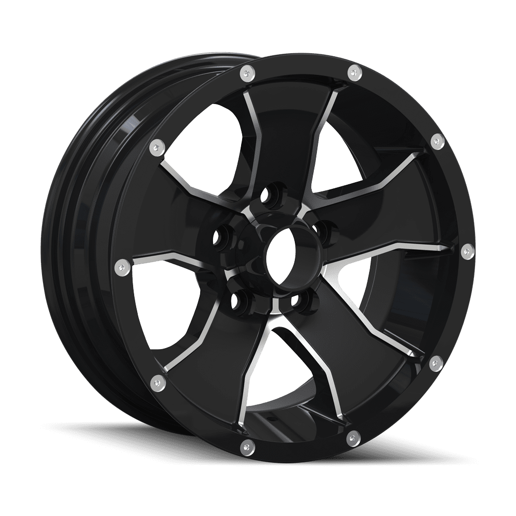 Trailer Wheels 14 15X6 6X139.7 0Et 108Cb Black/Machined Face