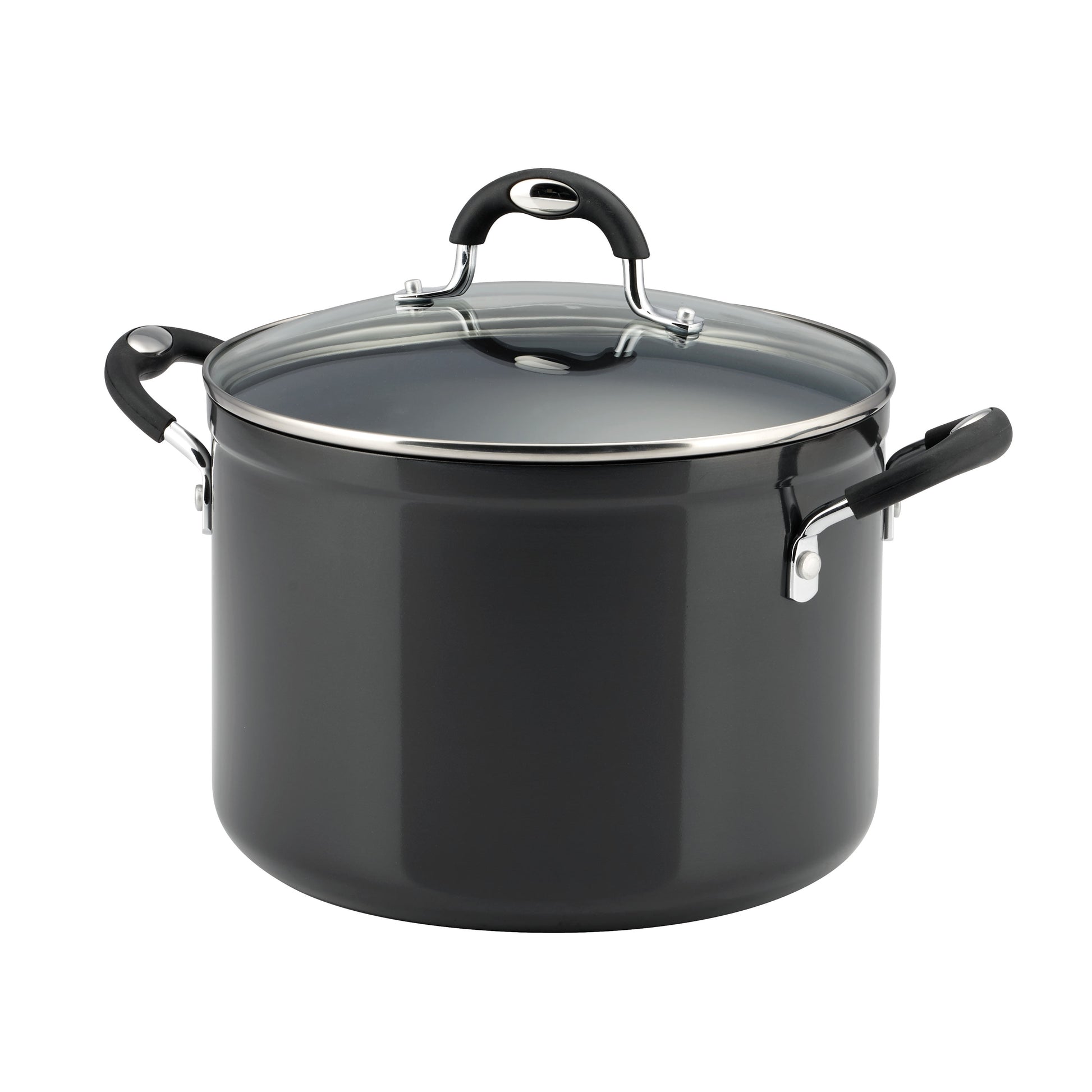 Tramontina 8 Qt Style Gray CERAMIC Covered Stock Pot