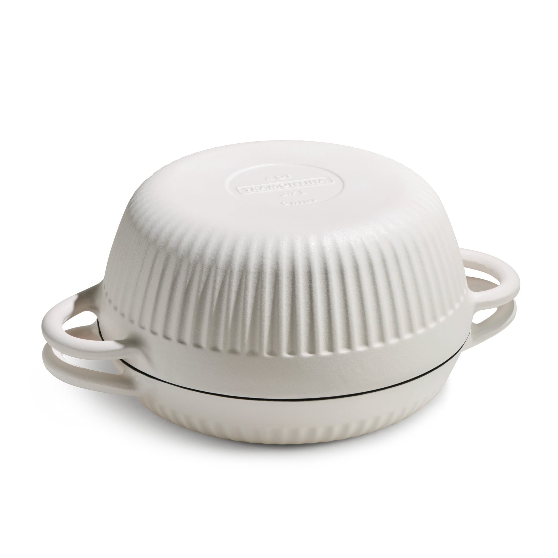Tramontina 4 QT Enameled Cast Iron Dutch Oven for Bread Baking â€“ Multipurpose Bread Oven, White