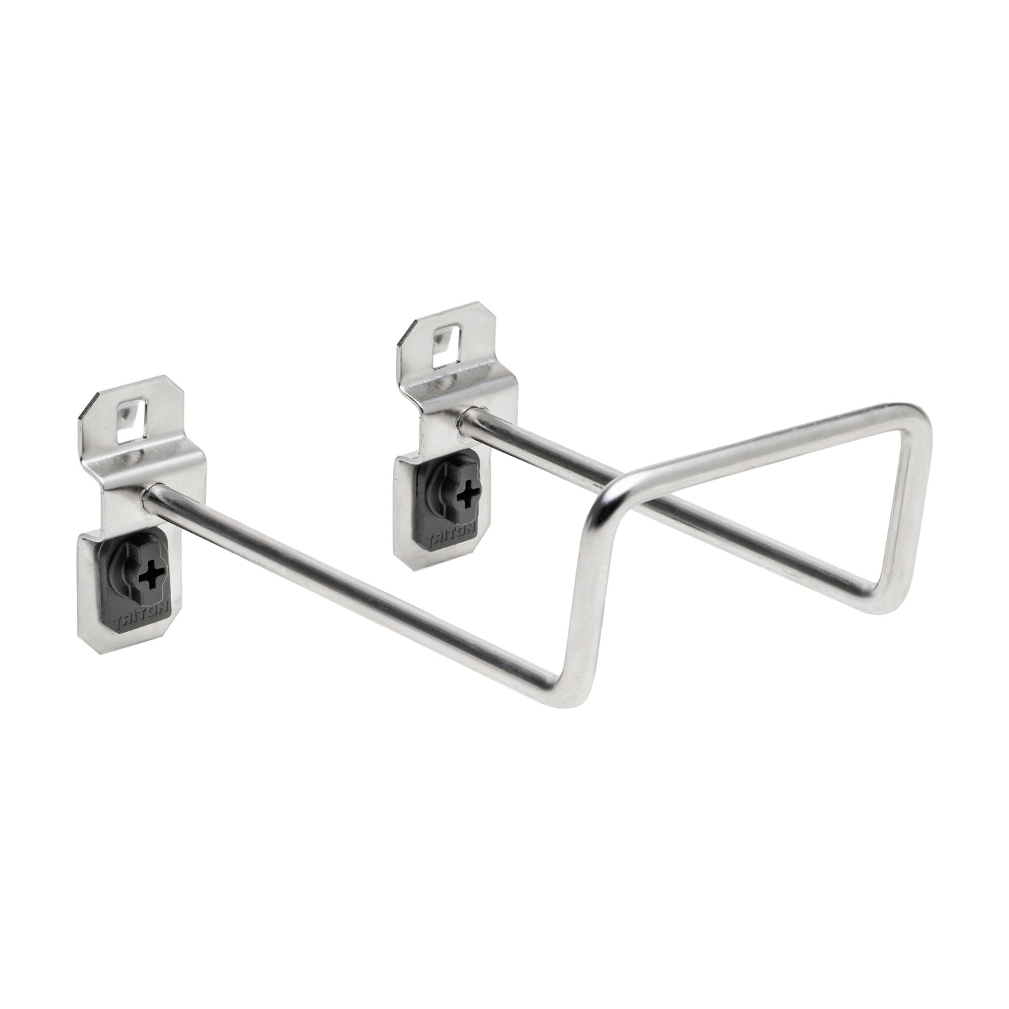Triton ProductsÂ® 5 In. 80 Degree Bend 2-3/4 In. I.D.Stainless Steel Double Closed End Loop Pegboard Hook for Stainless Steel LocBoard, 2 Pack