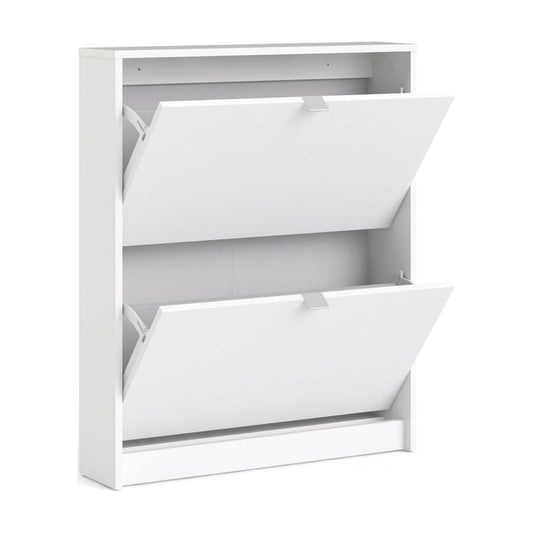 Tvilum Bright 2 Drawer Shoe Storage Cabinet, White