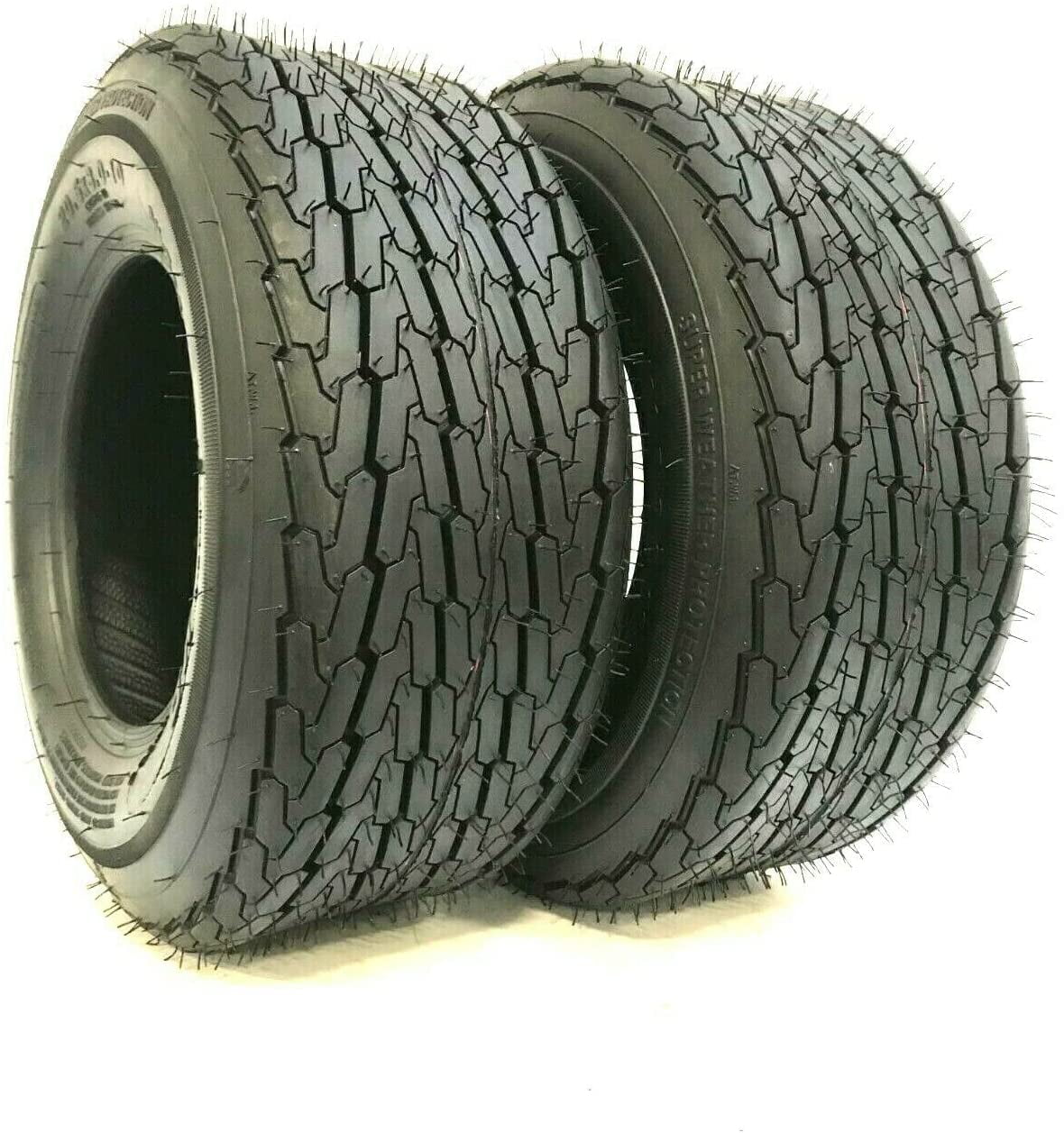 Two New 18.5X8.50-8 Heavy Duty Trailer Tire 6 ply 18.5X8.5-8 Load C 215/60-8