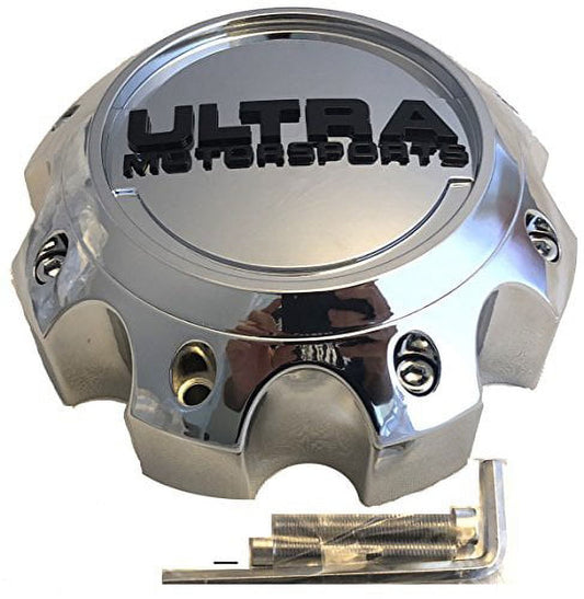 Ultra Motorsports Chrome Wheel Center Cap Set of 2 Pn: 89-9778 WITH SCREWS