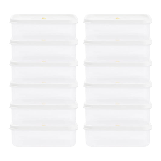 Unique Bargains 12 Pack Food Storage Containers For Meal 12 oz White