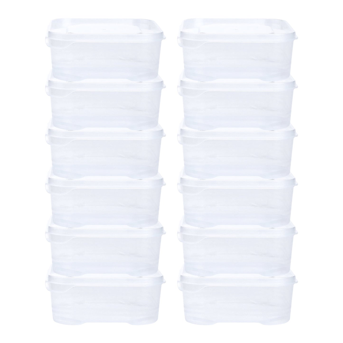 Unique Bargains 12 Pack Plastic Food Storage Containers Meal Prep Food Containers 22 oz Transparent