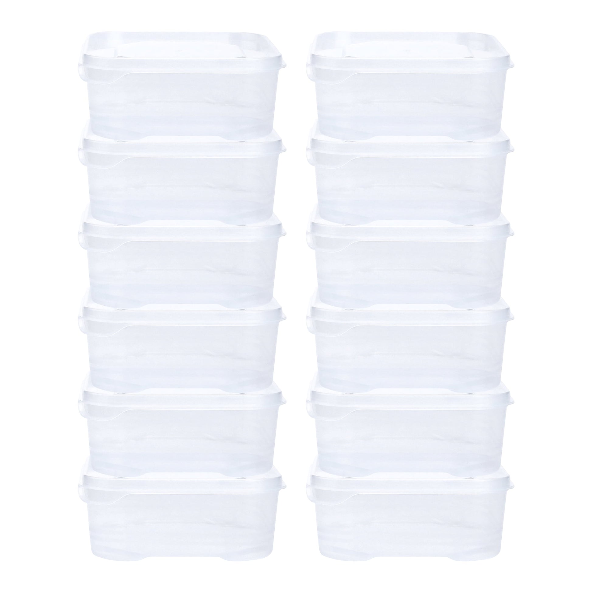 Unique Bargains 12 Pack Plastic Food Storage Containers Meal Prep Food Containers 22 oz Transparent