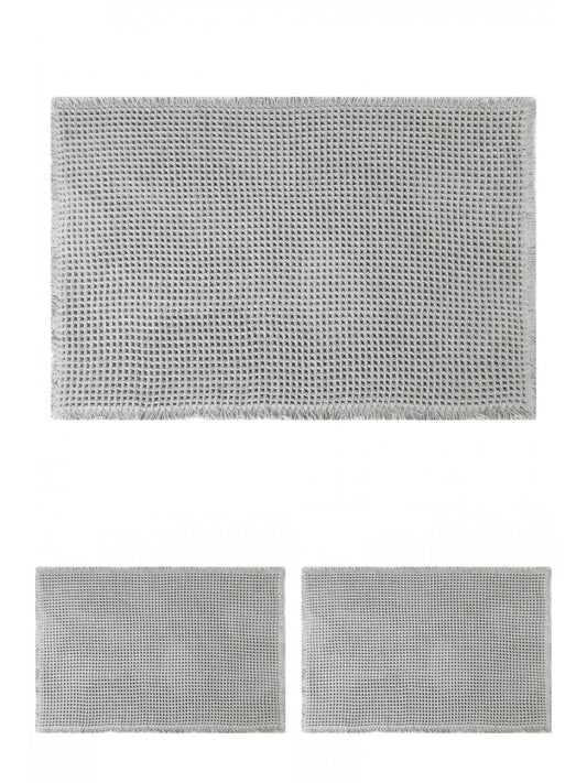 Unique Bargains 3 Pcs Washable Thick Rugs Grey 17" x 24"/18" x 30"/24" x 36"