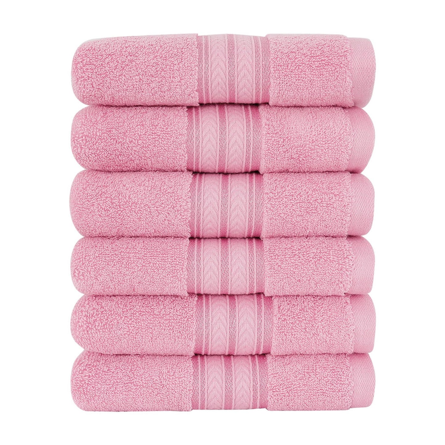 Unique Bargains Pack de 6 Toallas de BaÃ±o Absorbentes 100% AlgodÃ³n Color Camel