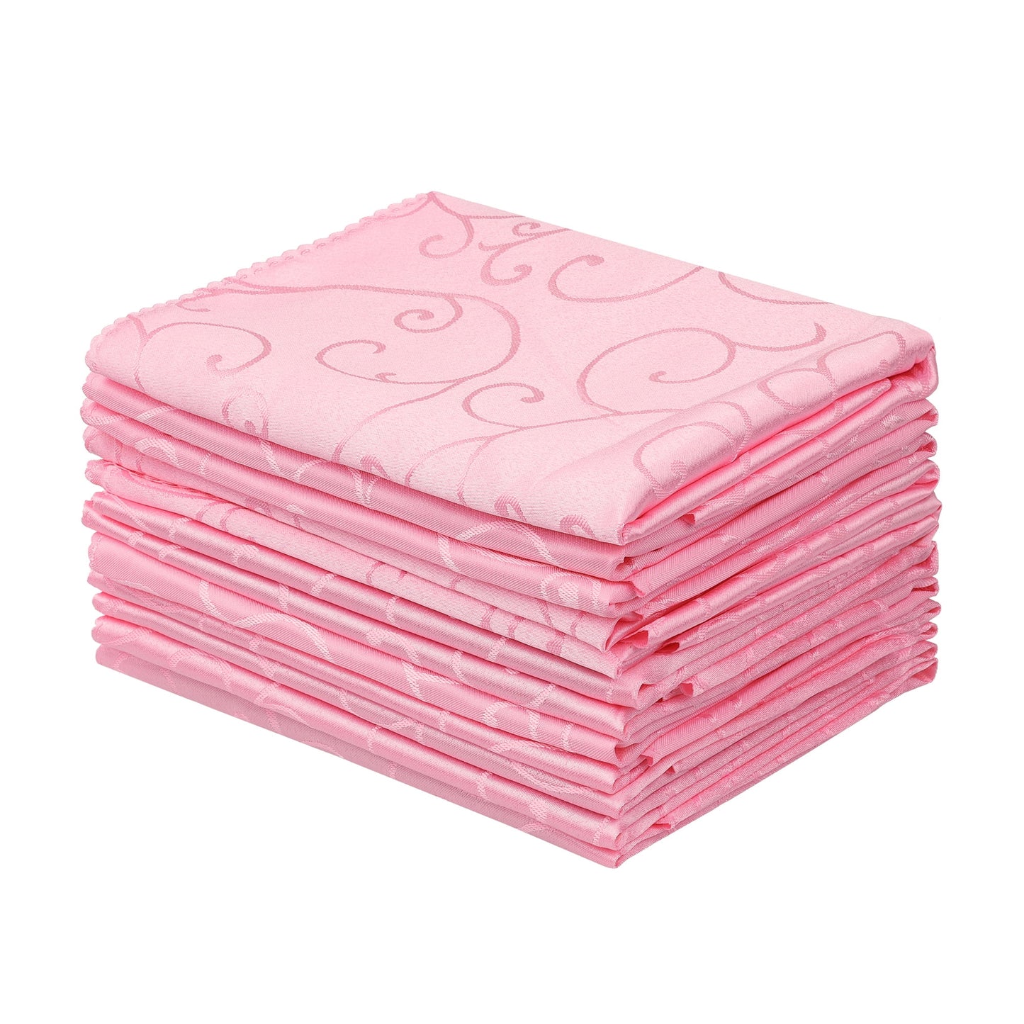 Unique Bargains 6 Pack Polyester Great Napkins for Cocktail Weddings Dinner Banquets Pink