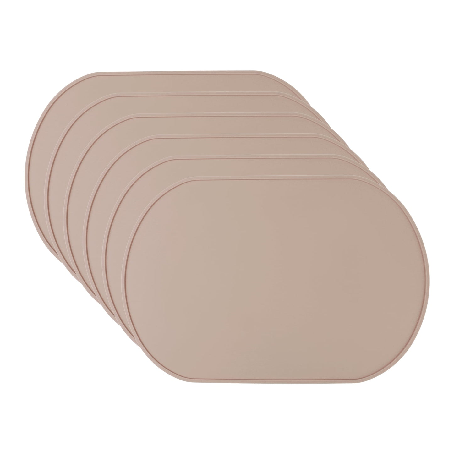 Unique Bargains 6 Pack Silicone Placemats for Kitchen Dining Table Decor Milk White