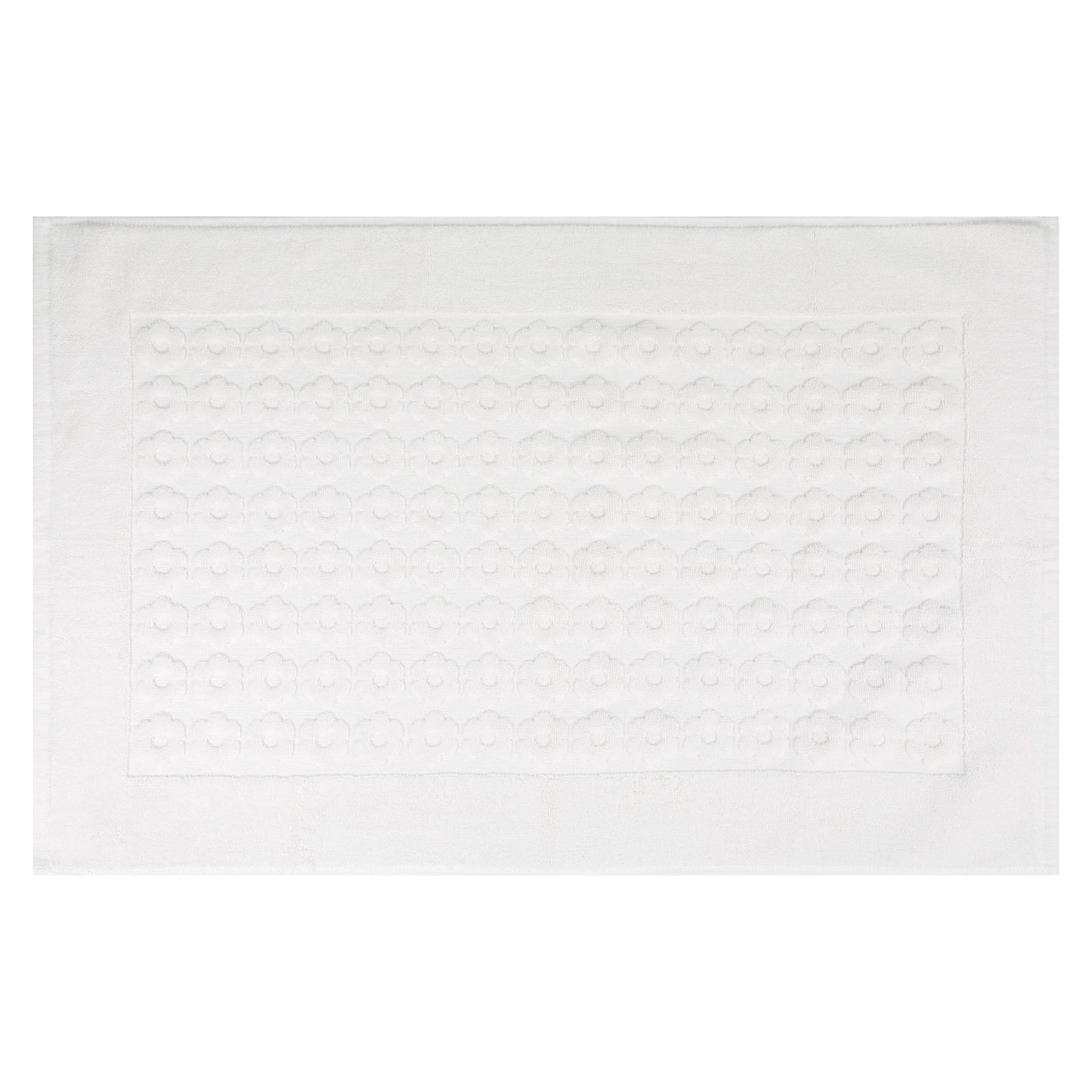 Unique Bargains Bath Rugs Towel Cotton Absorbent Hotel Shower Floor Mat White 20" x 32"