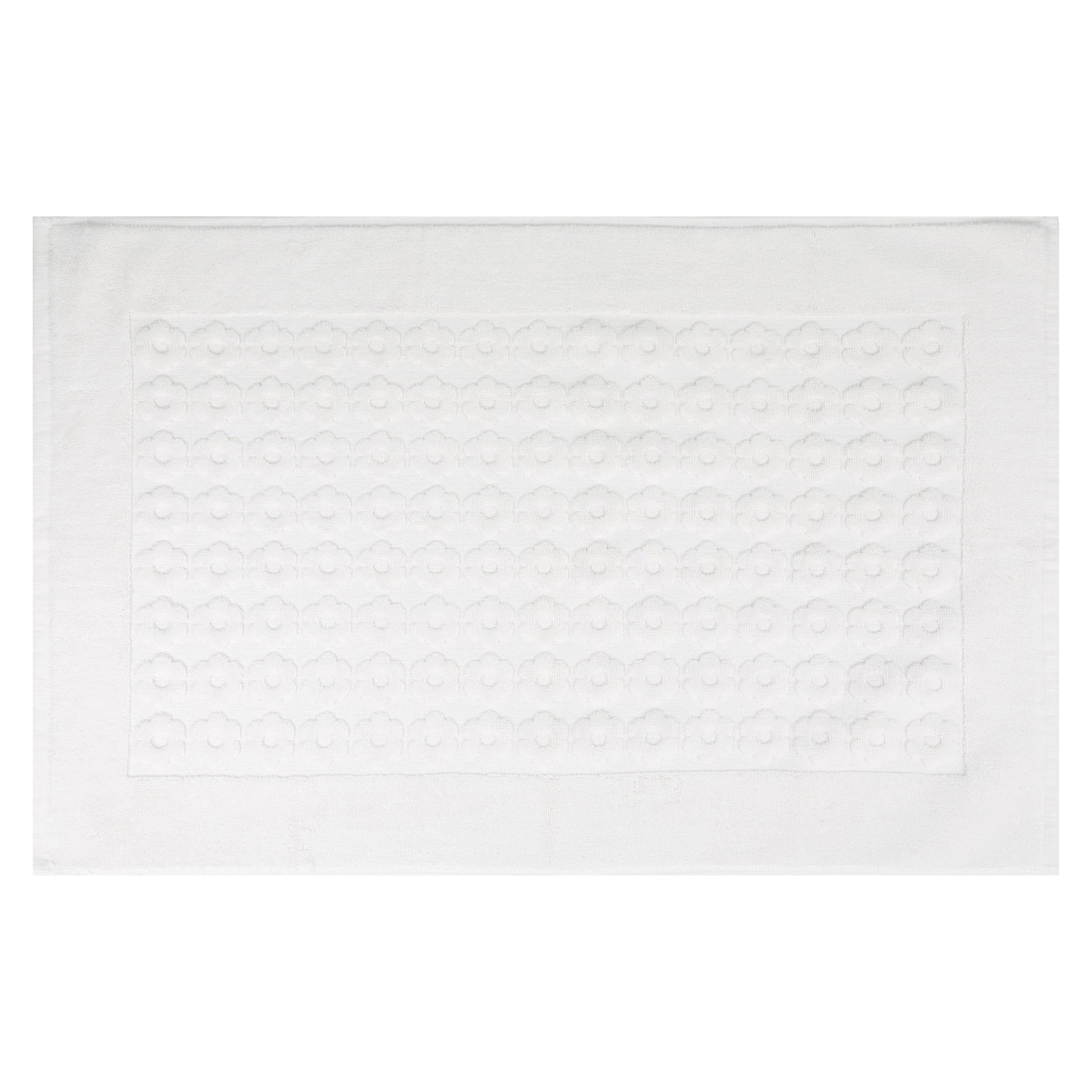 Unique Bargains Bath Rugs Towel Cotton Absorbent Hotel Shower Floor Mat White 20" x 32"