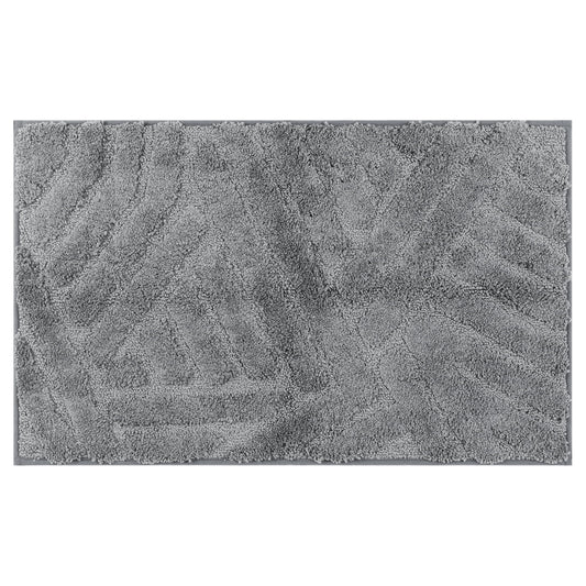 Unique Bargains Bathroom Rugs Non Slip Bath Mat Geometric Soft Mat Washable Carpet White 20*32in