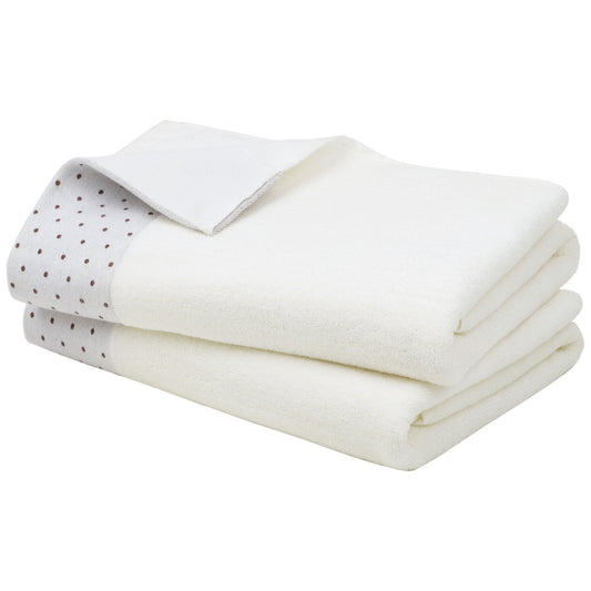 Unique Bargains Hand Towel Set 27" x 54" Soft 100% Combed Cotton 600 GSM Luxury Towels 2 Beige