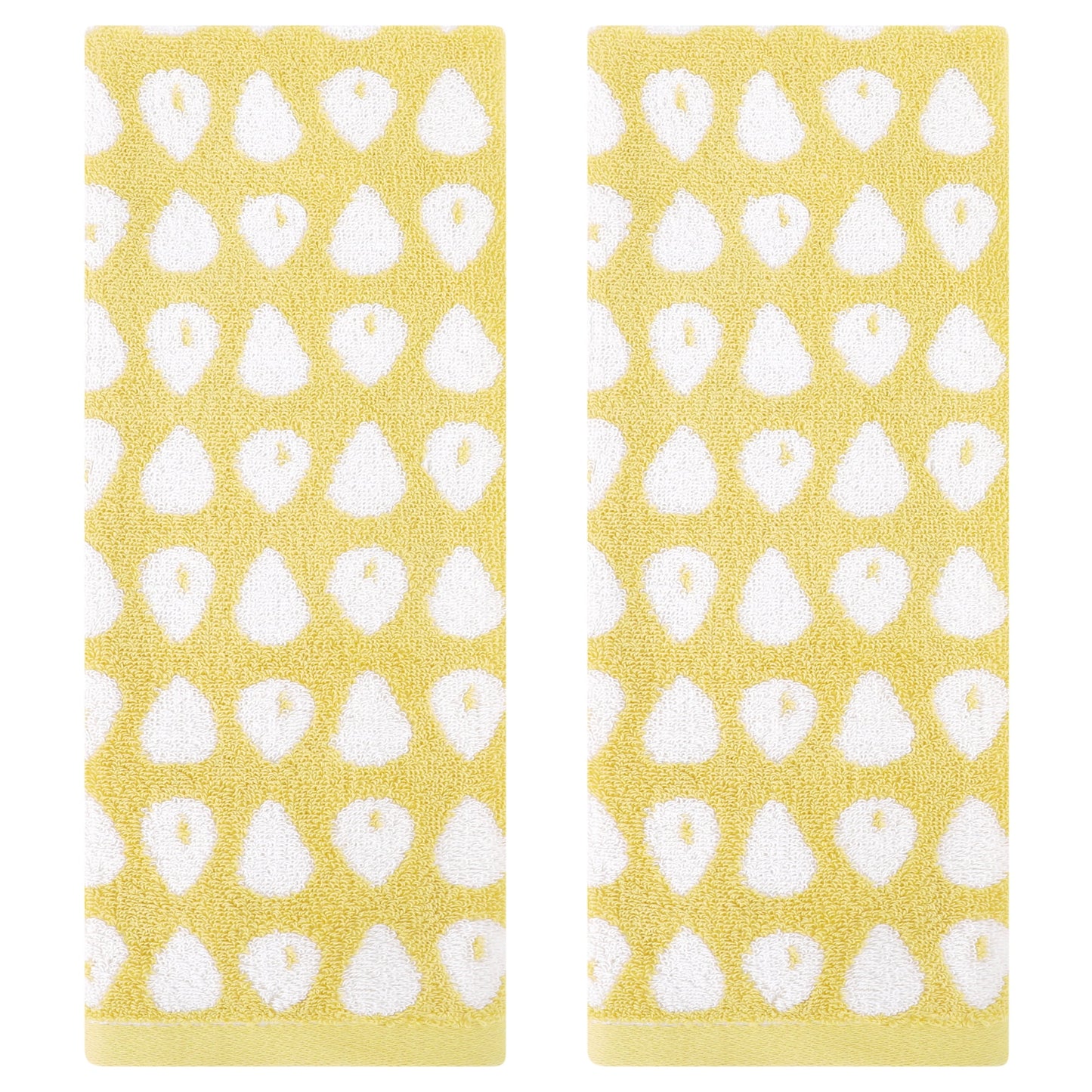 Unique Bargains Juego de Toallas de Mano con Dibujos Animados Lindos para Cocina, BaÃ±o Amarillo de 2 Piezas