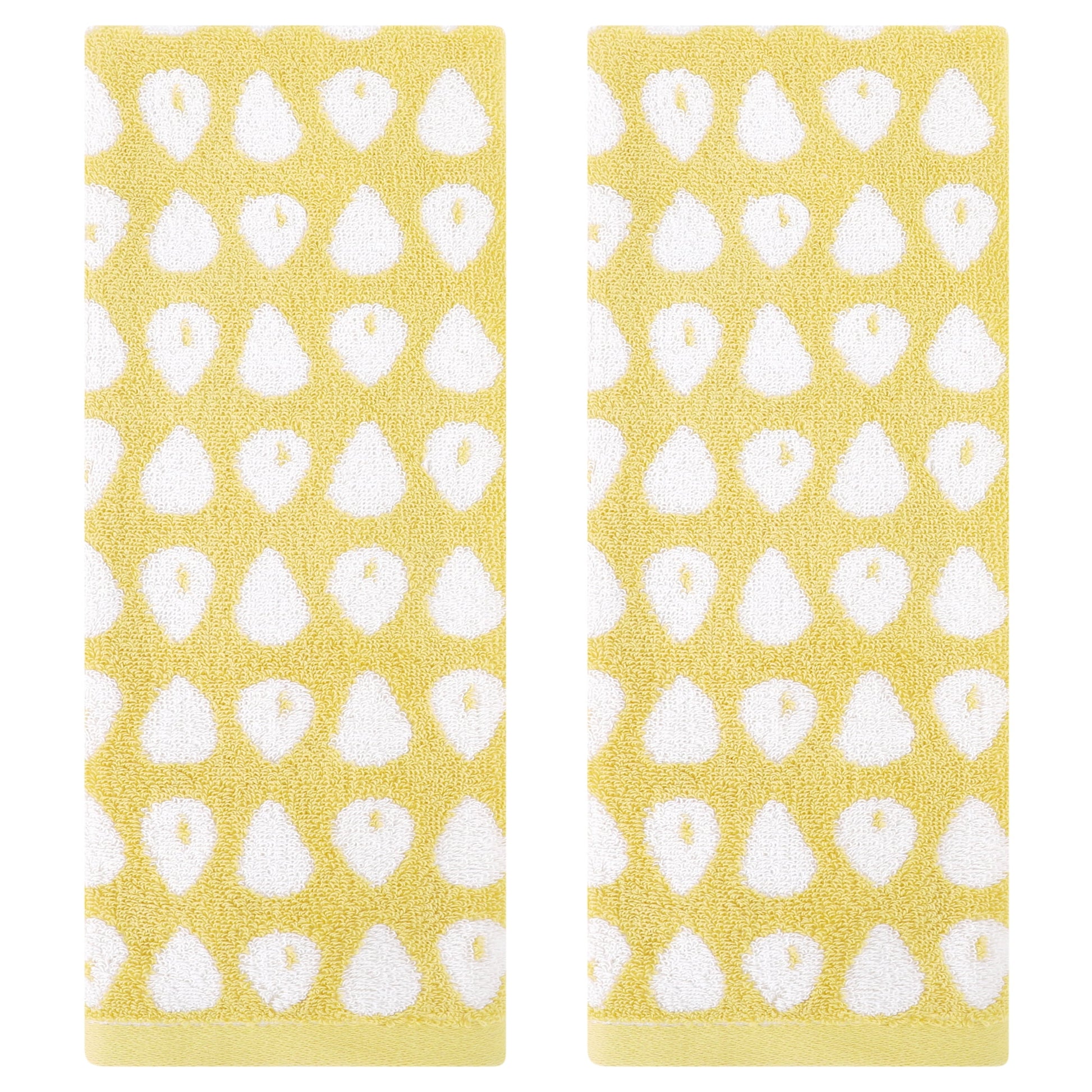 Unique Bargains Juego de Toallas de Mano con Dibujos Animados Lindos para Cocina, BaÃ±o Amarillo de 2 Piezas