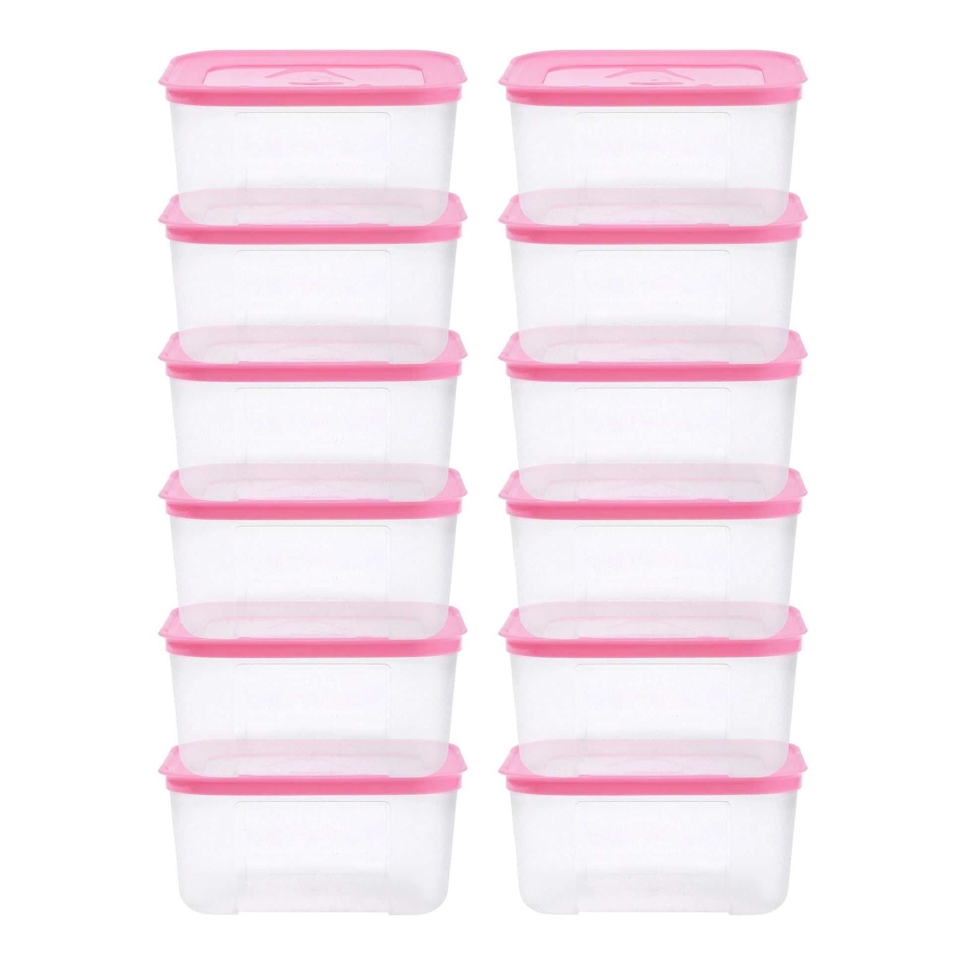 Unique Bargains Food Storage Containers Reusable Lunch Box 12 Packs Pink