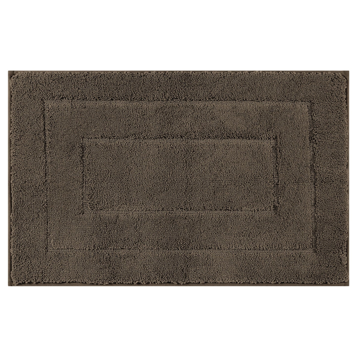Unique Bargains Geometry Bathroom Rug Mat Absorbent Non-Slip Bath Rugs Brown 16" x 24"