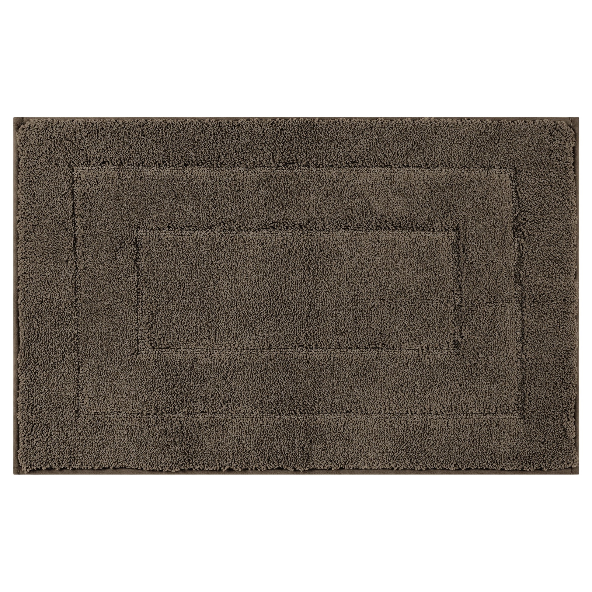 Unique Bargains Geometry Bathroom Rug Mat Absorbent Non-Slip Bath Rugs Brown 24" x 35"