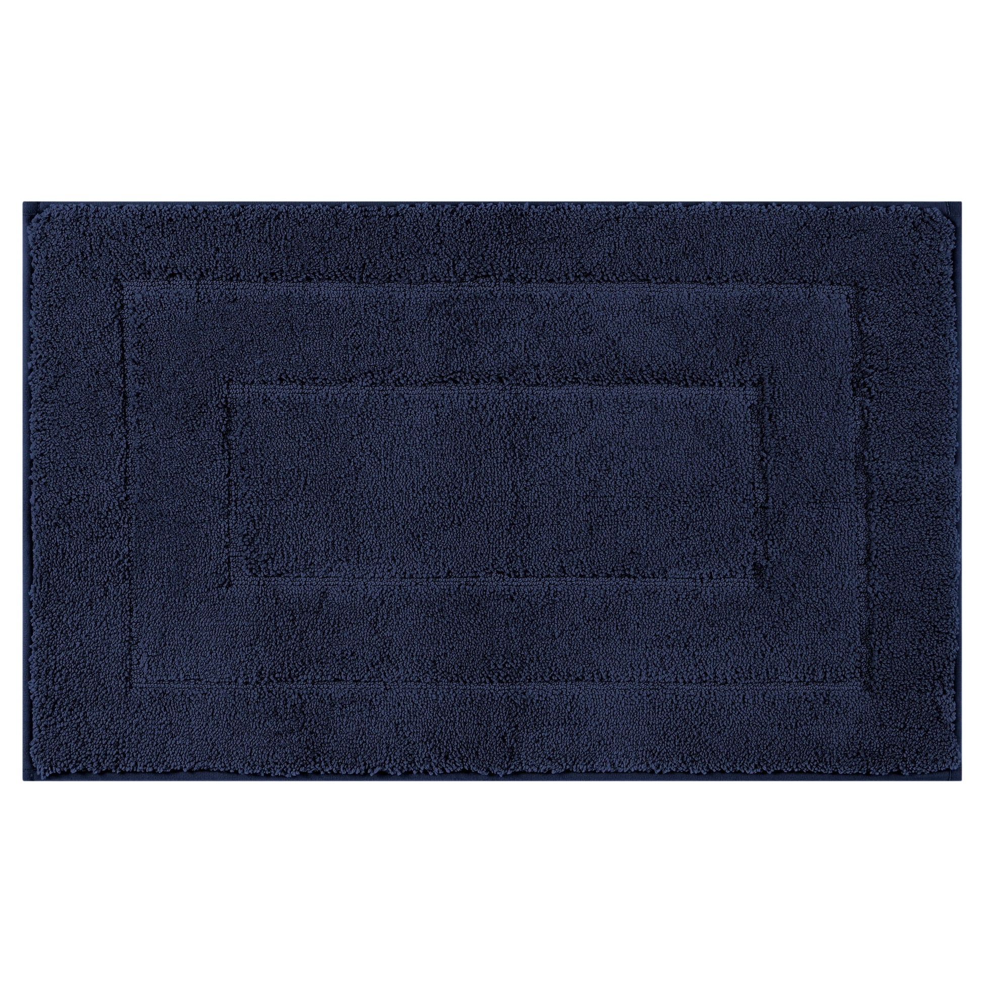Unique Bargains Geometry Bathroom Rug Mat Soft Absorbent Non-Slip Comfortable Bath Rugs Dark Blue 20" x 32"