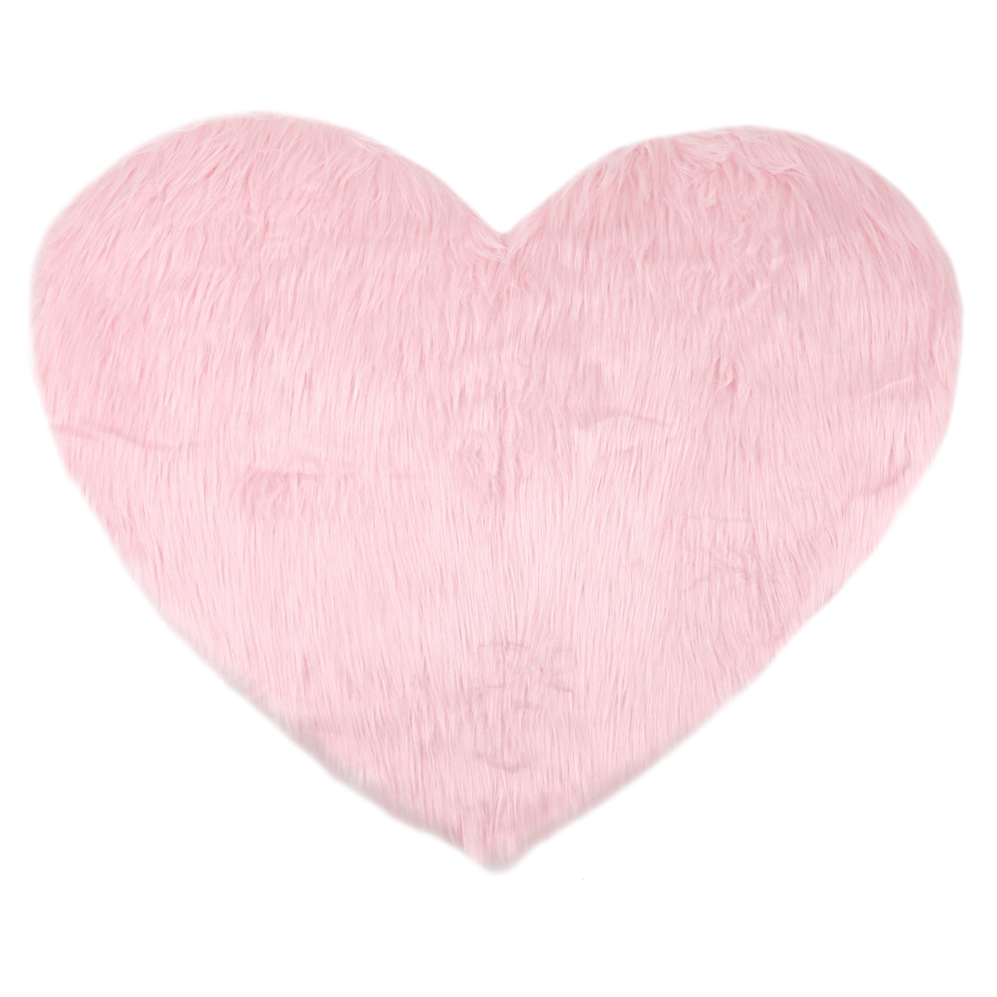 Unique Bargains Heart Shape Soft Absorbent Bath Rugs Light Pink 28" x 36"