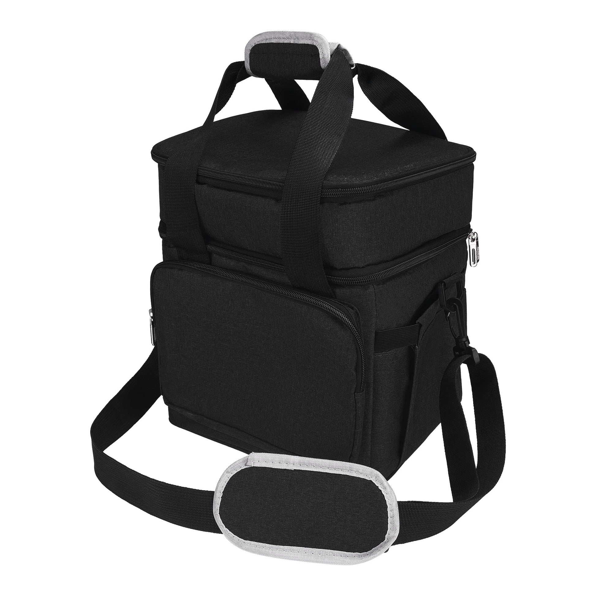 Unique Bargains Insulated Lunch Bag for Work, Office, Picnic Black