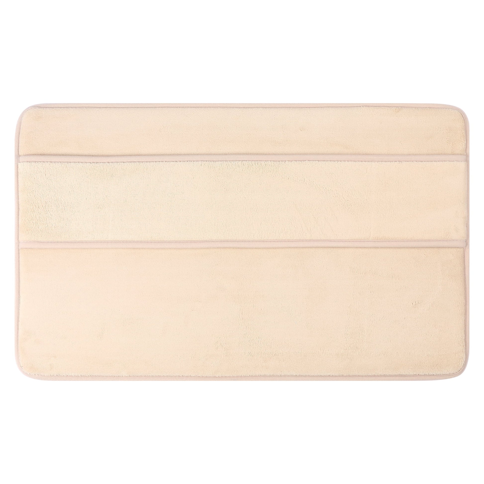 Unique Bargains Memory Foam Absorbent Non Slip Bath Rug Khaki 20" x 32"