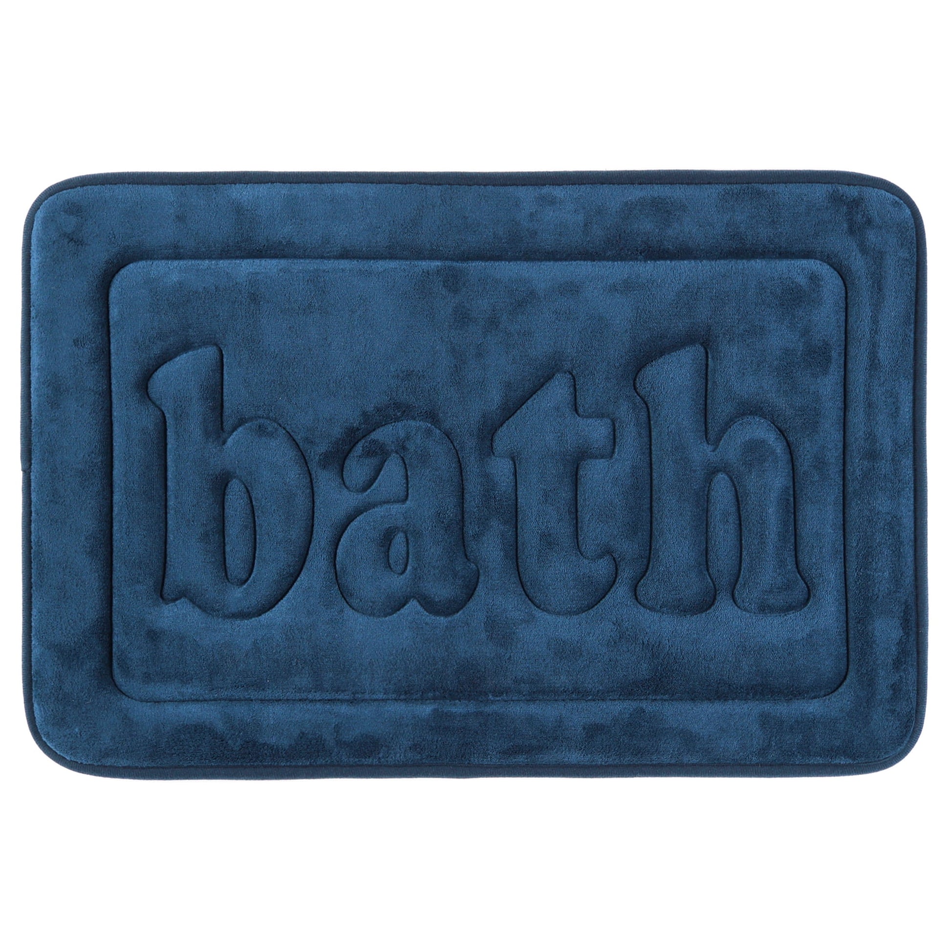 Unique Bargains Memory Foam Absorbent Quick Dry Bathroom Rugs Non Skid Bottom Bath Mat White 20"x32"