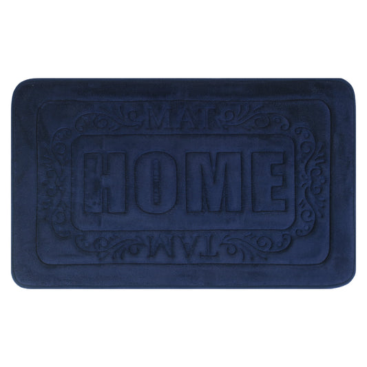 Unique Bargains Memory Foam Bath Mat Soft Non Slip Rug Blue 20" x 32"