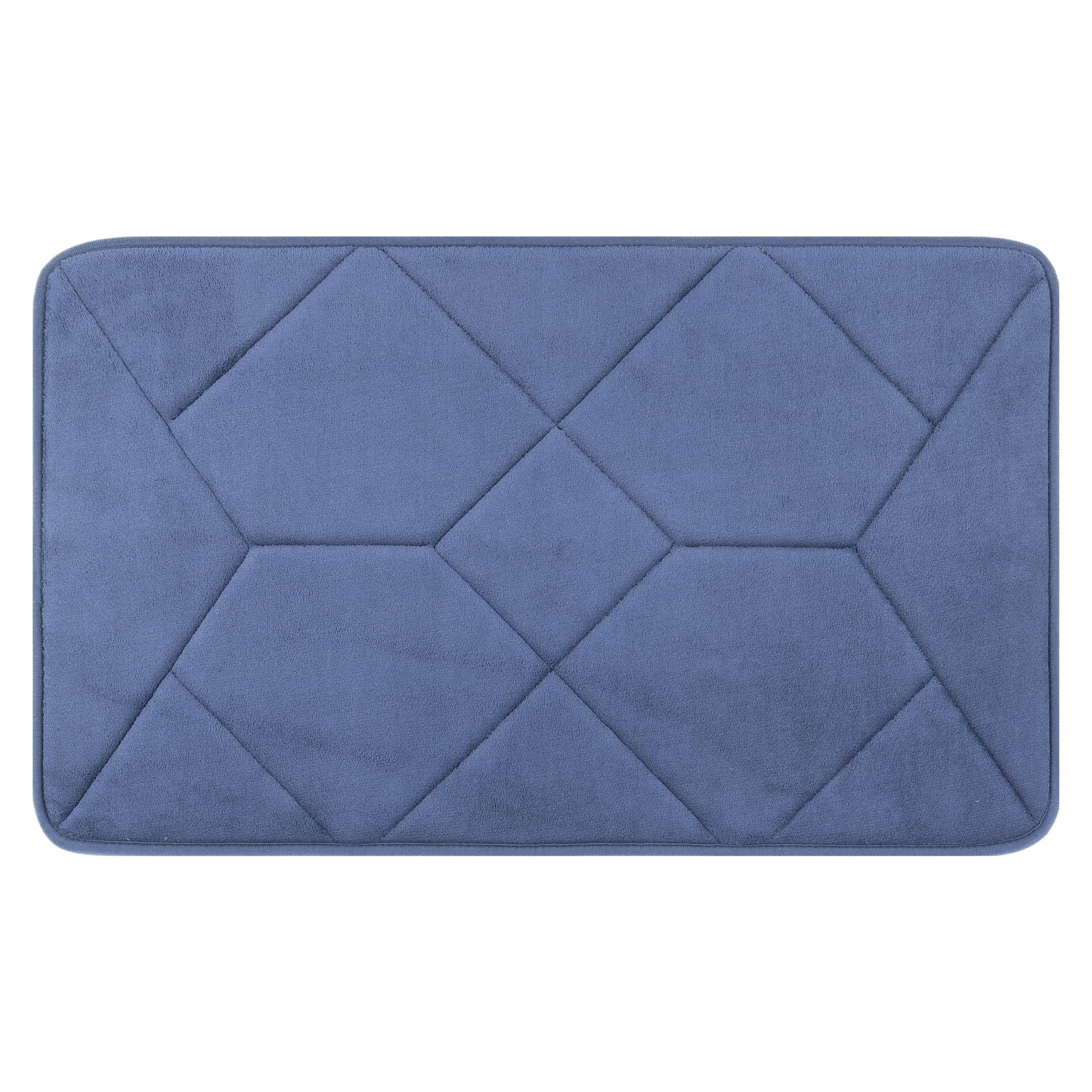 Unique Bargains Memory Foam Quick Dry Washable Non Slip Rugs Blue 20" x 32"