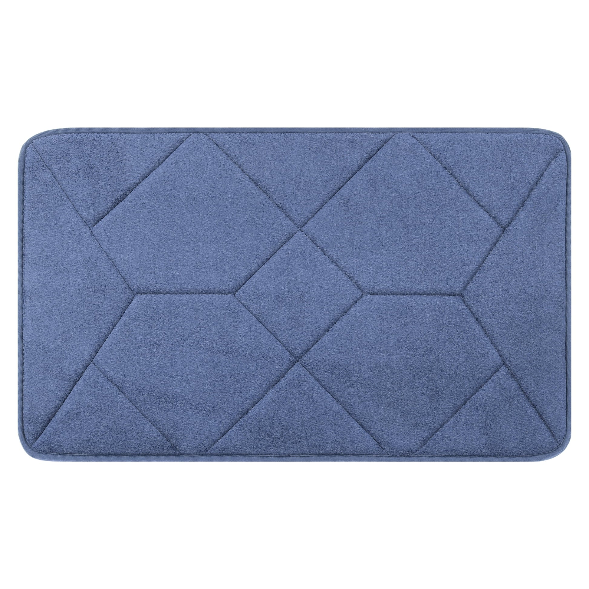 Unique Bargains Memory Foam Quick Dry Washable Non Slip Rugs Blue 20" x 32"