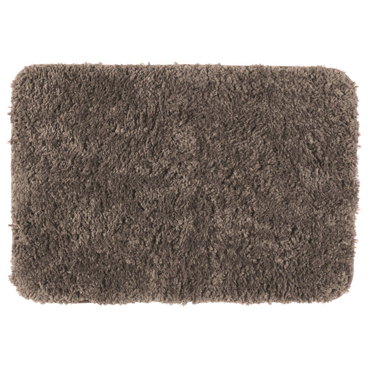 Unique Bargains Non-Slip Thick Microfiber Soft Plush Bathroom Mat Quick Dry Bath Rug Grey 16"x24"