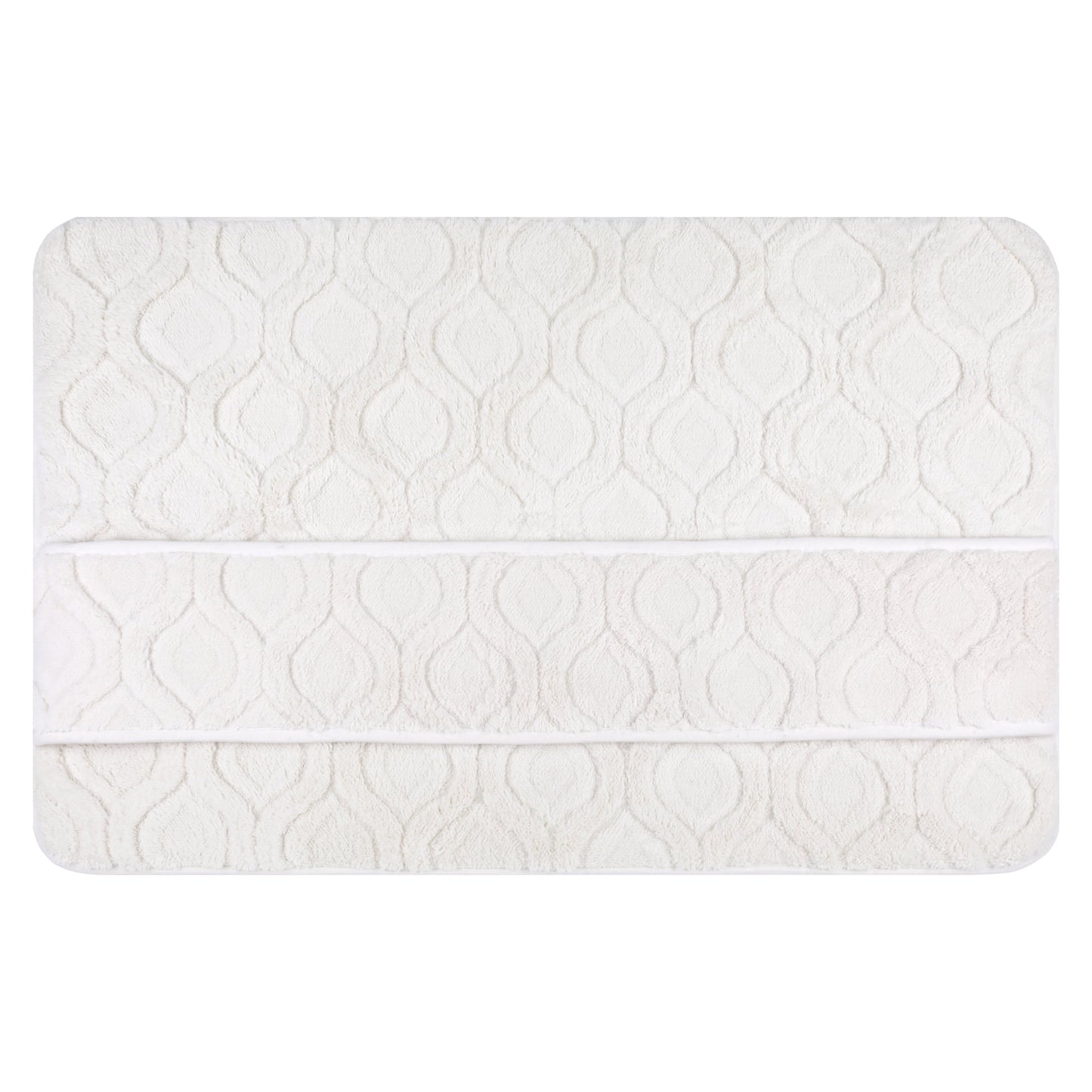 Unique Bargains Quick Dry Bath Mat Non Slip Washable Absorbent Rug White 24â€œ x 36"