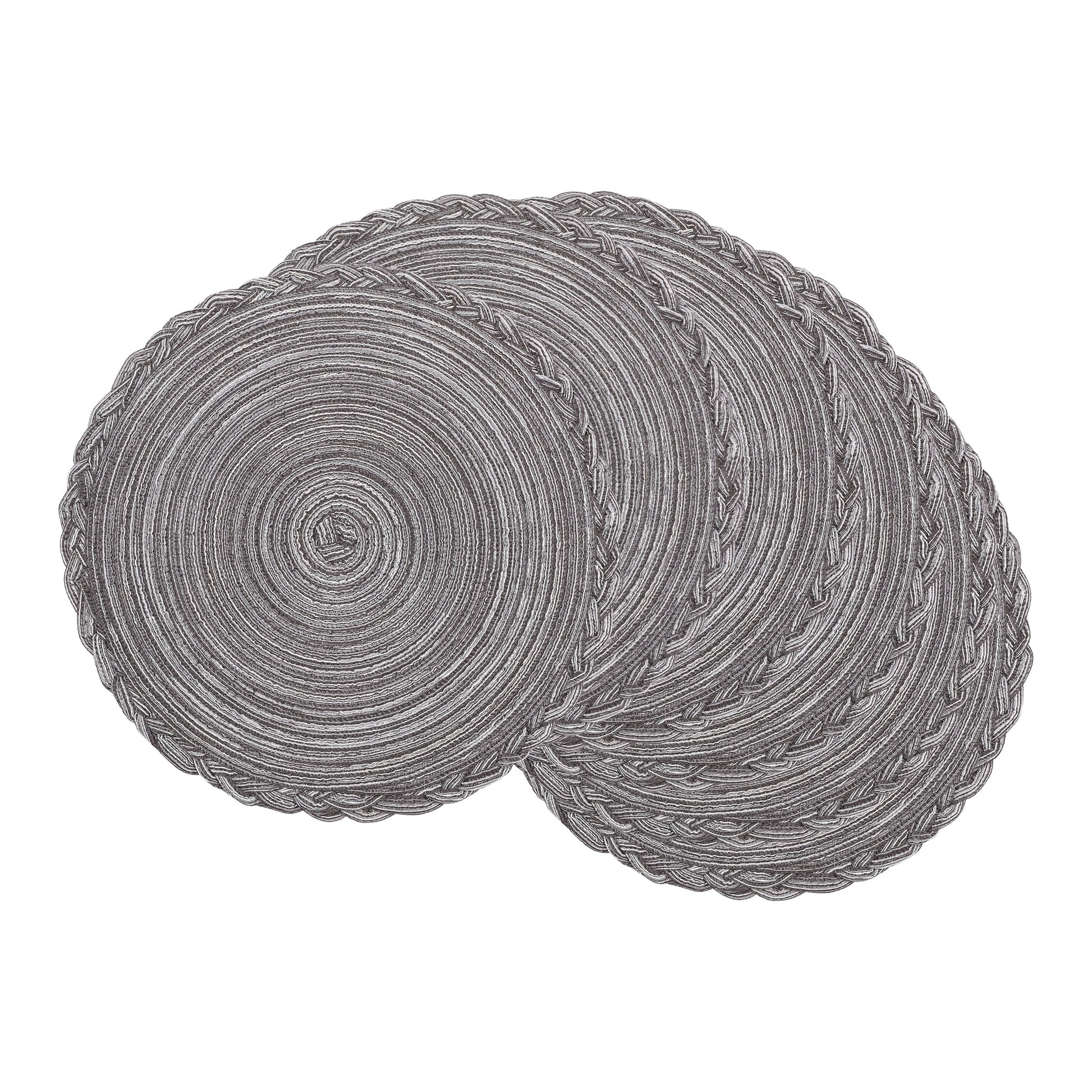 Unique Bargains Rustic Placemats Set of 6 Placemats Kitchen Table Mat Black Gray