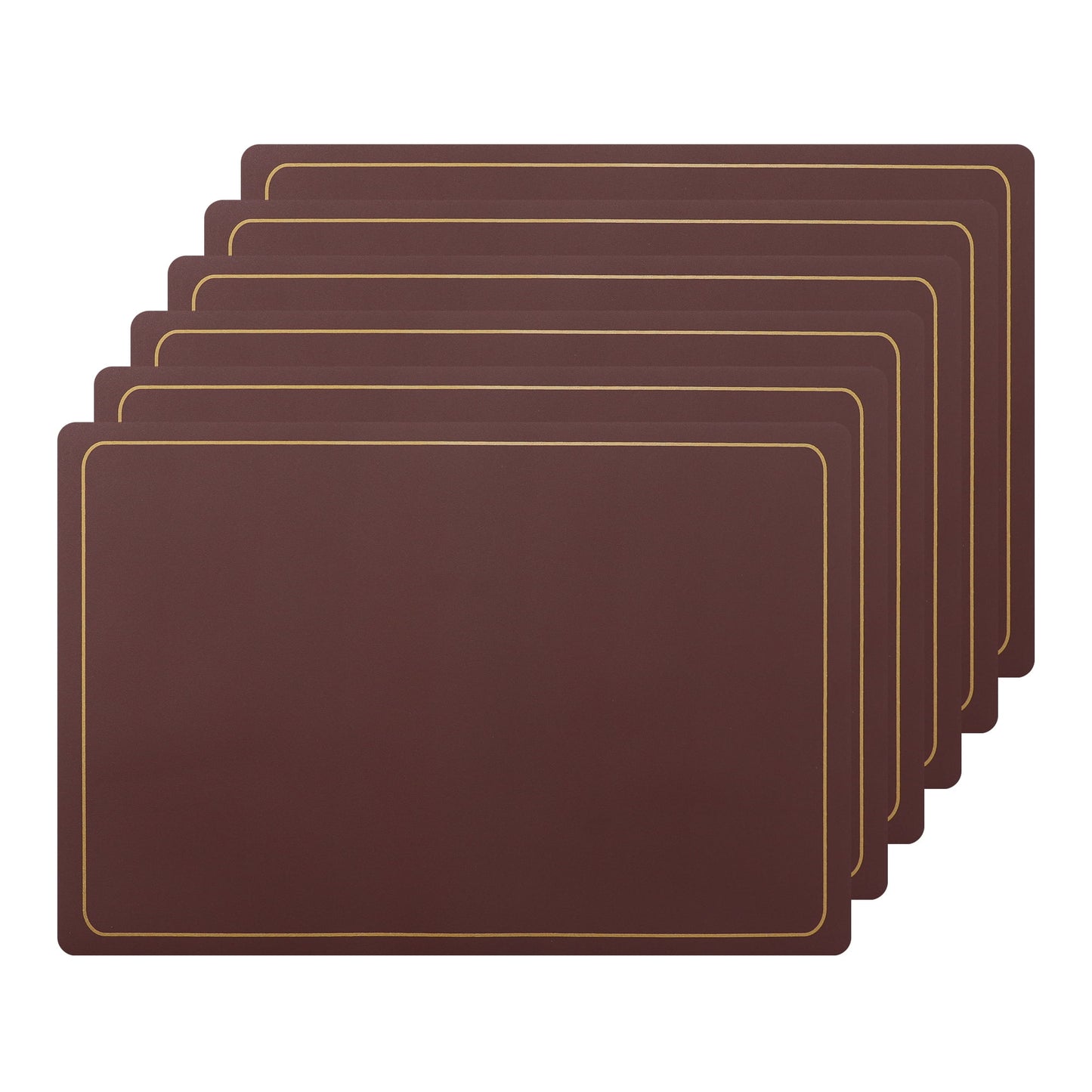 Unique Bargains Juego de 6 Manteles Individuales de Cuero SintÃ©tico Resistentes Al Calor para Cocina Comedor Azul Oscuro