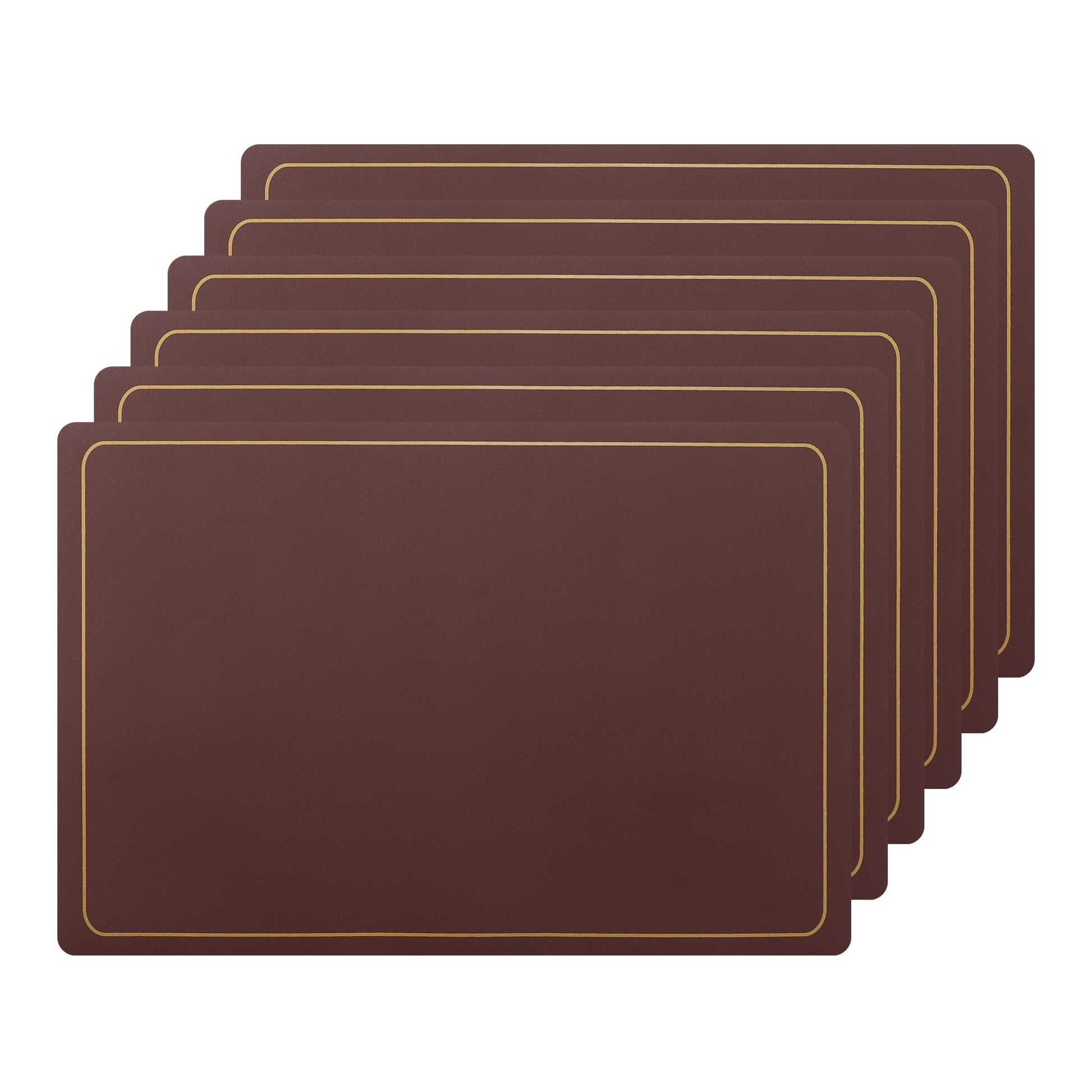 Unique Bargains Juego de 6 Manteles Individuales de Cuero SintÃ©tico Resistentes Al Calor para Cocina Comedor Azul Oscuro