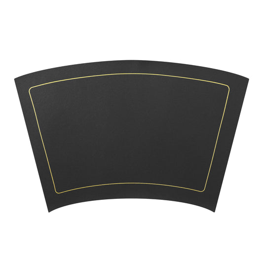 Unique Bargains Set of 6 Wedge Faux Leather Heat Resistant Wipe Clean Round Table Mats Black