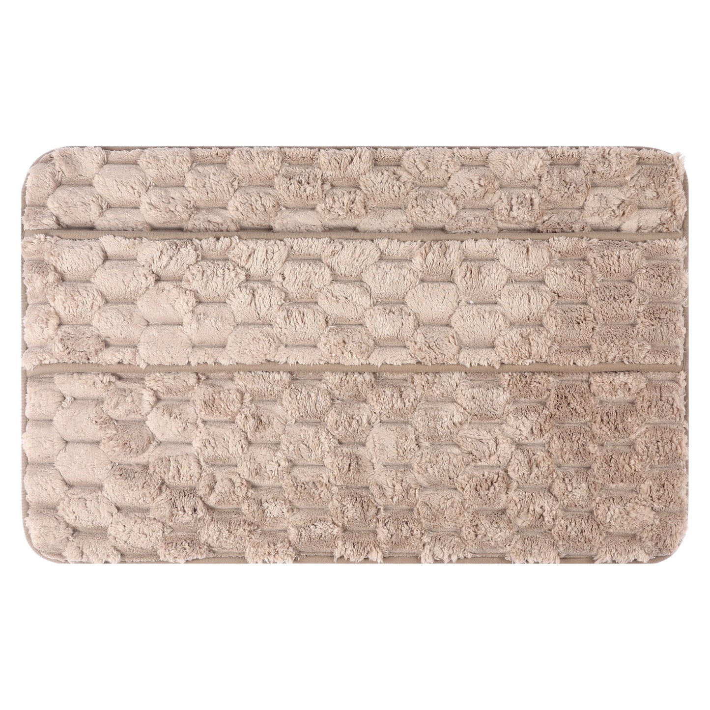 Unique Bargains Soft Absorbent Non-Slip Washable Bath Mat Brown 20" x 32"