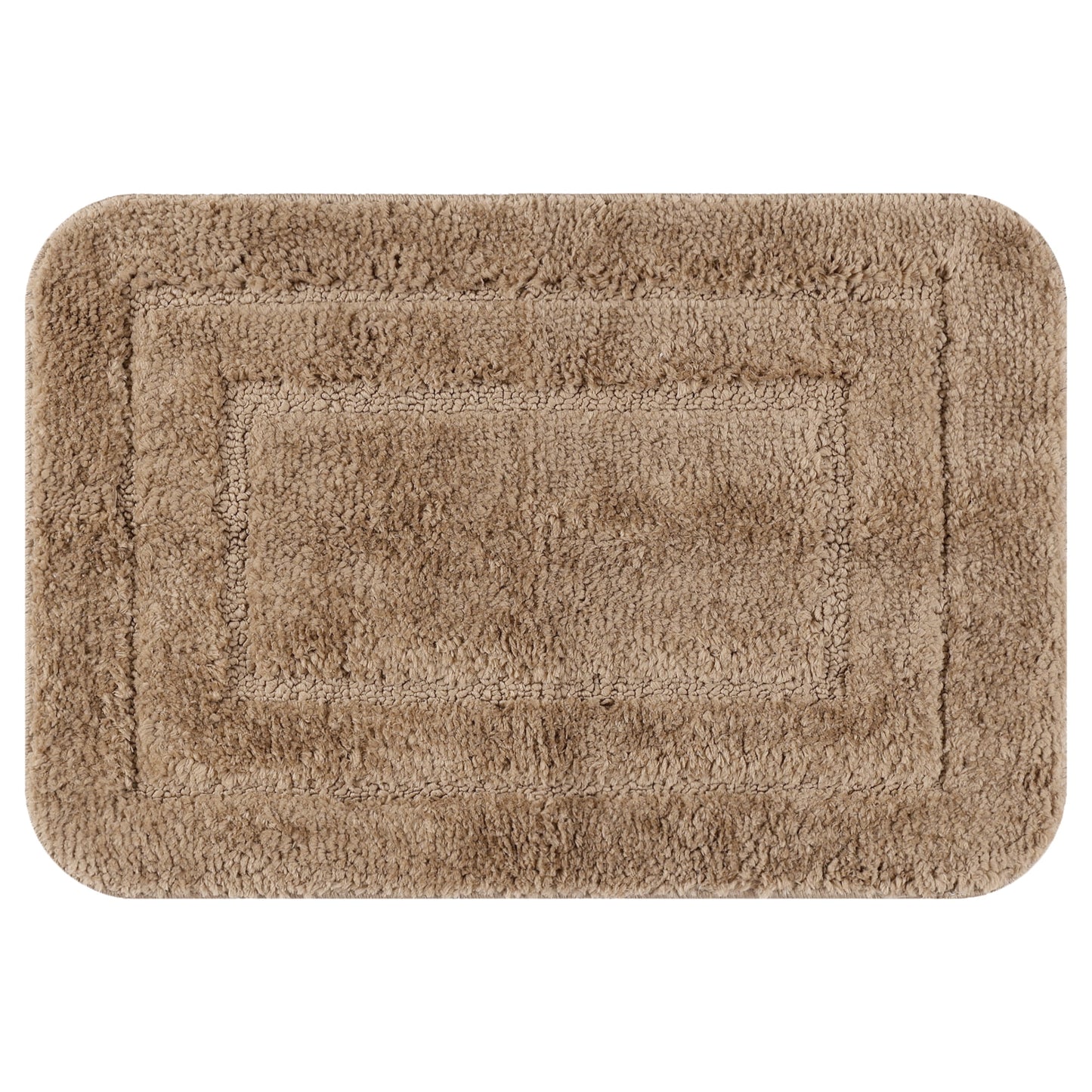 Unique Bargains Tapete Suave y Absorbente Antideslizante de Felpa para BaÃ±o Color Caqui 16"x24"
