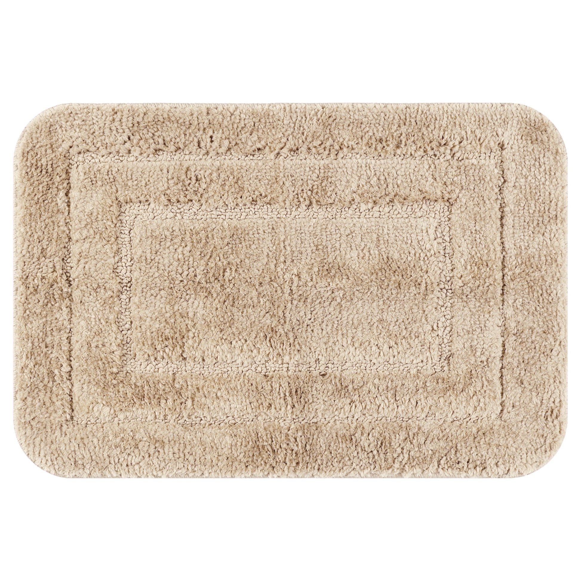 Unique Bargains Soft Absorbent Rug Non-Slip Plush Bath Mat for Bathroom Floor Khaki 20"x32"