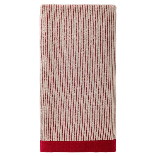 Unique Bargains Soft Highly Absorbent Pure Cotton Striped Bath Towel Brown 55" x 28"